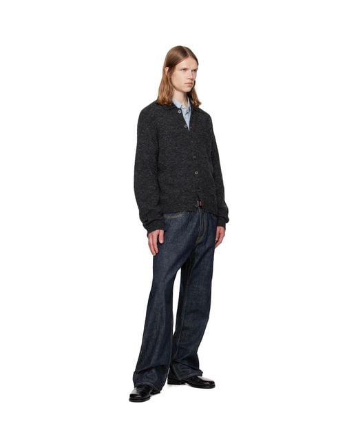 Our Legacy Black Evening Polo Cardigan for men