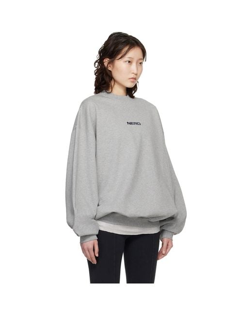 Pull Molletonné 'Nerd' Gris Vetements en coloris Gray