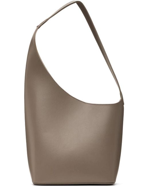Aesther Ekme Gray Taupe Demi Lune Bag