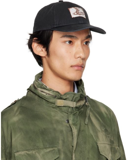 Vivienne Westwood Green Cotton Twill Baseball Cap for men