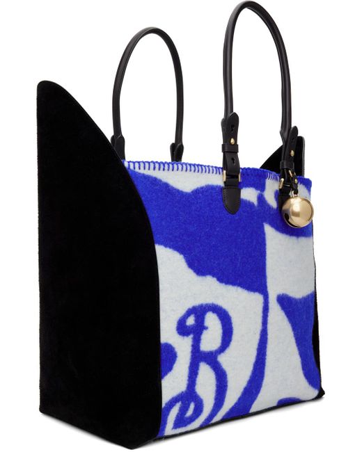 Burberry Blue Extra Large Shield Tote