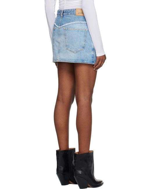 Minijupe narjis bleue en denim Isabel Marant en coloris Blue