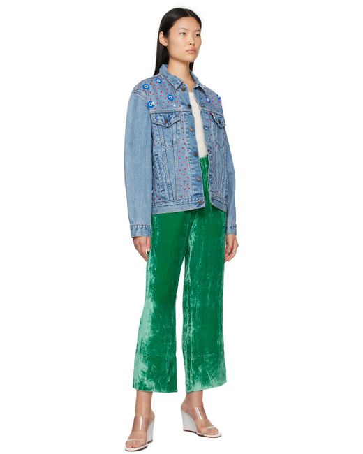 Caro Editions Green Elisabeth Trousers
