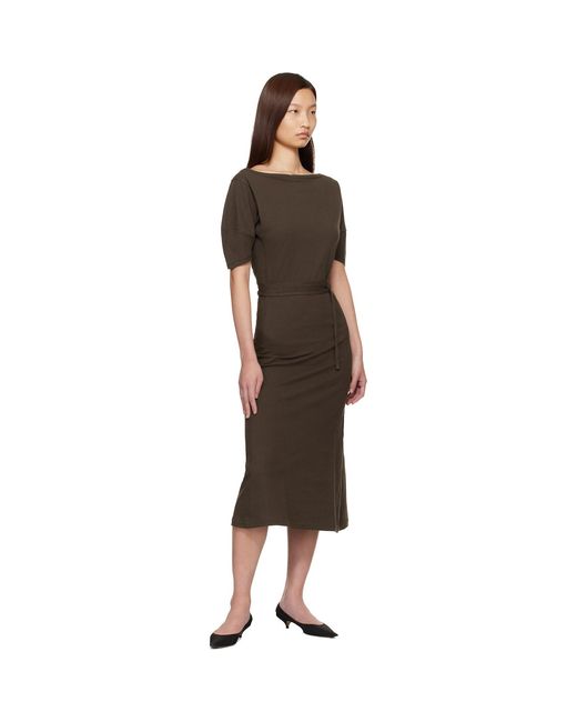 Lemaire Black Off Shoulder Midi Dress