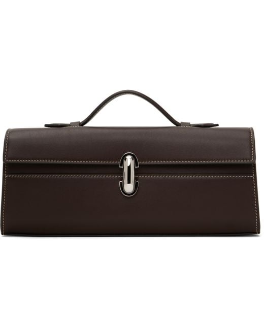 SAVETTE ブラウン Slim Symmetry Pochette バッグ Black
