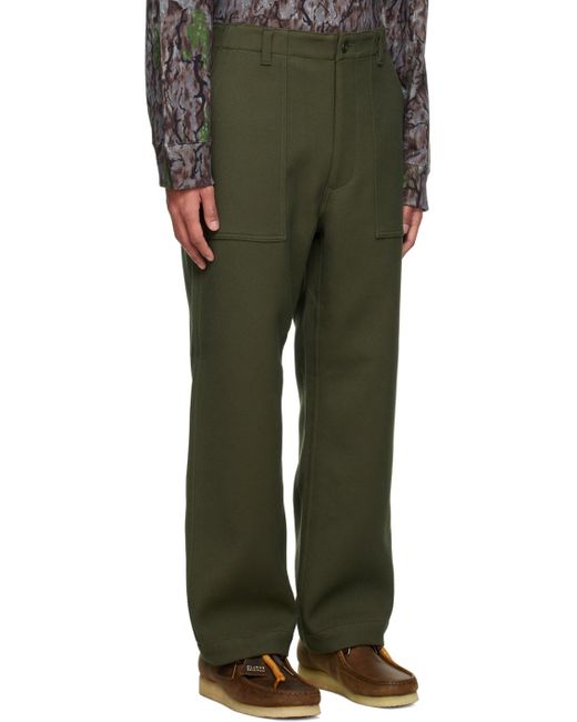South2 West8 Green Fatigue Trousers for men