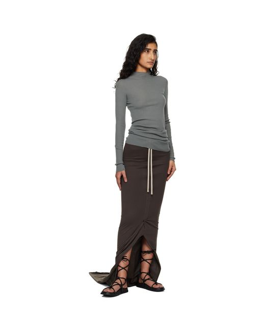Rick Owens Brown Temple Penta Granola Sandals
