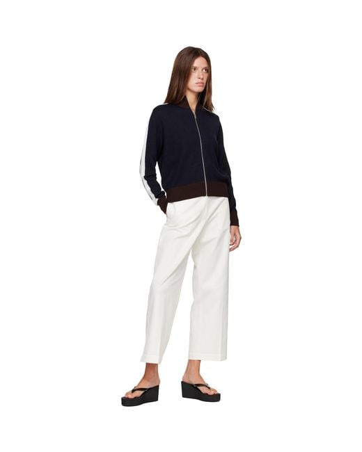 Cordera Blue Extrafine Merino Wool Sporty Cardigan