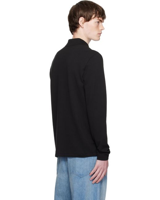 メンズ Lacoste ブラック Classic Fit L.12.12 長袖ポロシャツ Black
