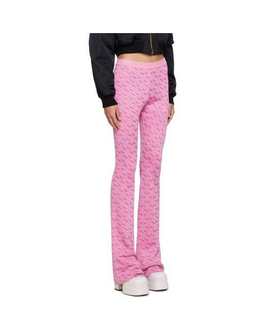 Versace Pink 'la Greca' Lounge Pants