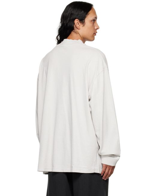 Acne White Embossed T-shirt for men