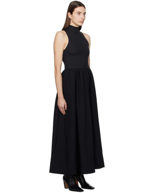 Reformation Black Sai Midi Dress