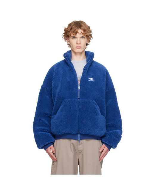 Balenciaga Blue Zip-Up Jacket for men