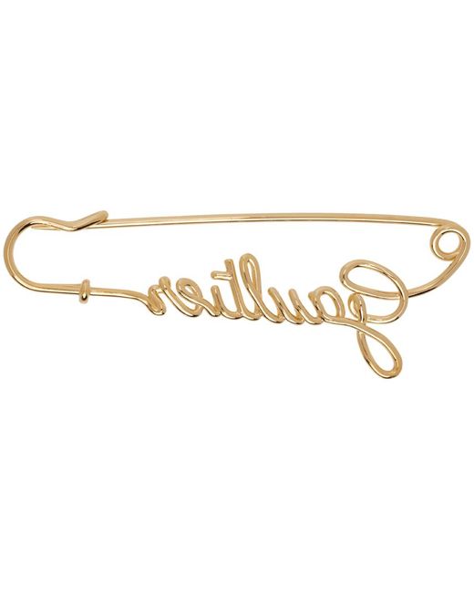 Jean Paul Gaultier Black Gold 'the Gaultier Safety Pin' Brooch for men