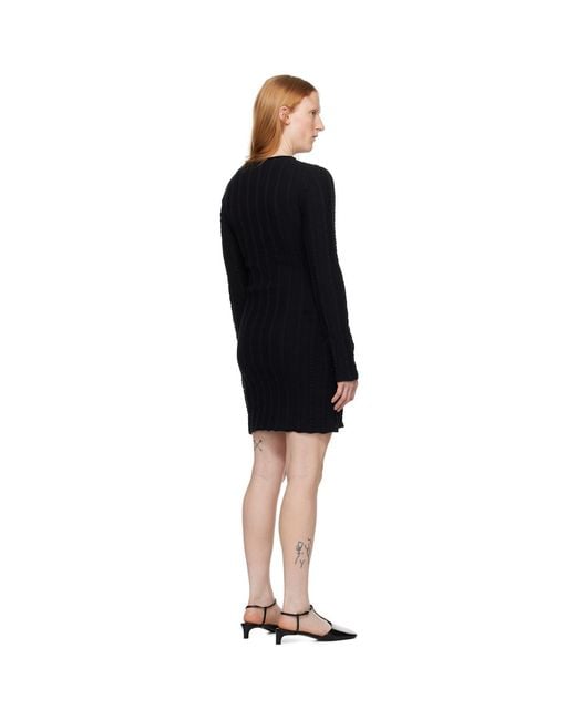 Filippa K Black Rolled Edge Minidress