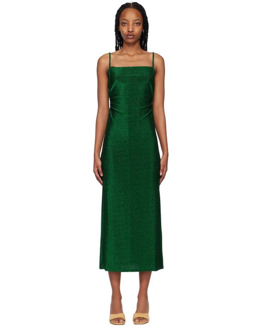Reformation Green Breslin Midi Dress