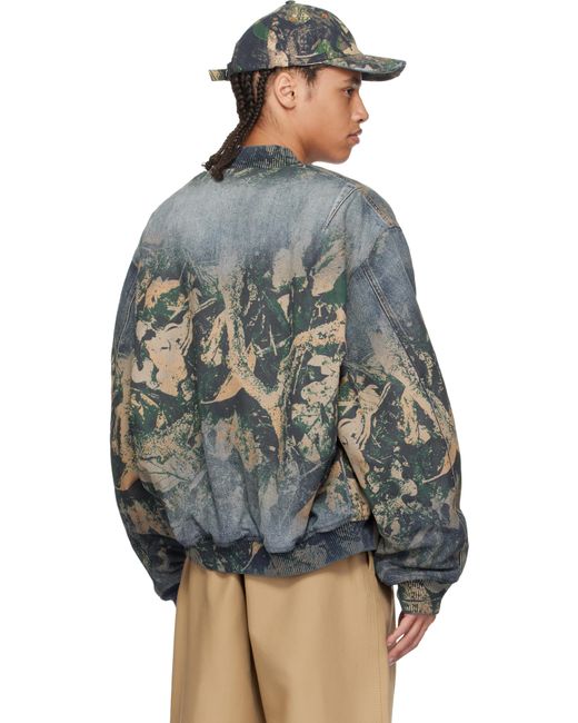 メンズ Acne ブルー デニム ボンバージャケット Multicolor
