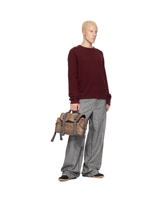 Maison Margiela Brown High Tech Small Messenger Bag for men