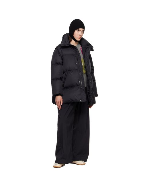 MM6 by Maison Margiela Black Nylon Down Puffer Jacket