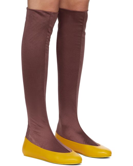 Kiko Kostadinov Brown Proxima Long Ballerina Flats