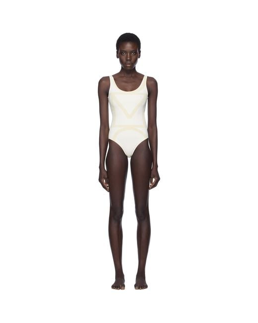 Totême Black Monogram Swimsuit