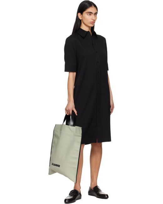 Jil Sander グリーン Border Book Square トートバッグ Green