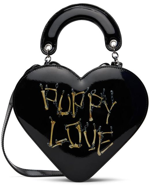 Vivienne Westwood Black Heart Crossbody Bag