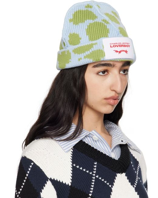 Charles Jeffrey ブルー＆グリーン Loverboy ビーニー Blue