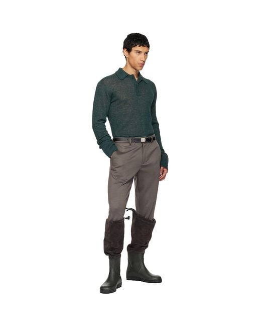 Rier Black Farmer Rain Boots for men