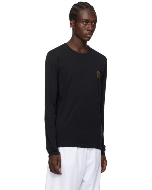 Versace Black Medusa Long Sleeve T-shirt for men