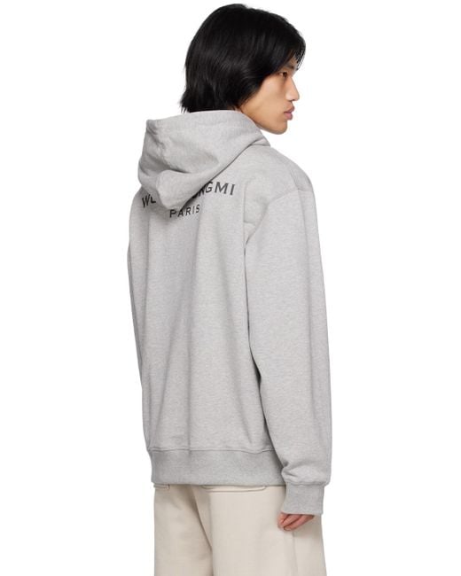 Wooyoungmi Multicolor Gray Printed Hoodie for men