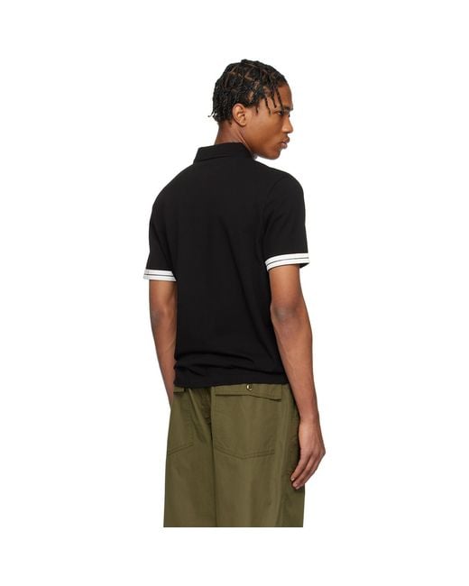 Moncler Black Archivio Ss Polo for men