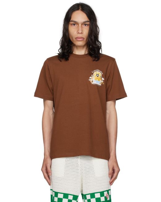 T-shirt Casa Studio Musique Casablancabrand pour homme en coloris Brown