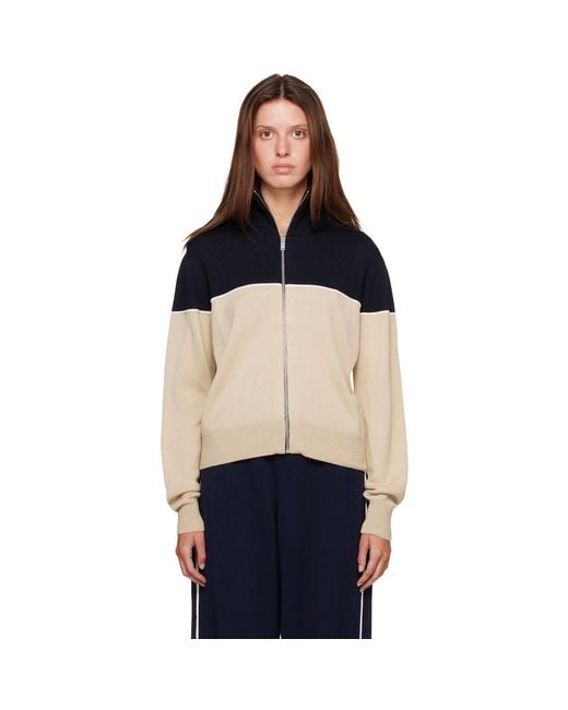 Cordera Blue Off- & Extrafine Merino Wool Sporty Cardigan