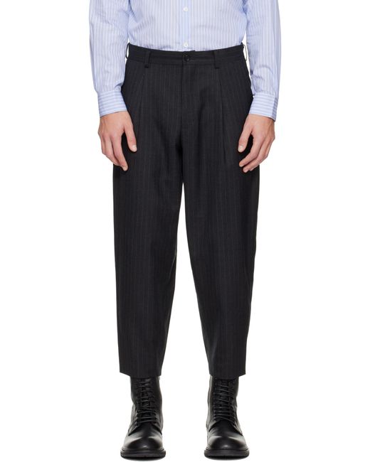Comme des Garçons Black Serge Pinstripe Trousers for men