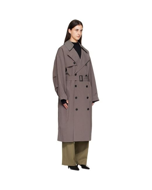 Frankie Shop Black Mavis Oversized Trench Coat