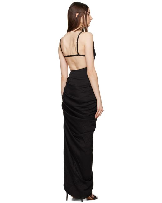 Jacquemus Les Classiquesコレクション La Robe Saudade Longue マキシドレス Black