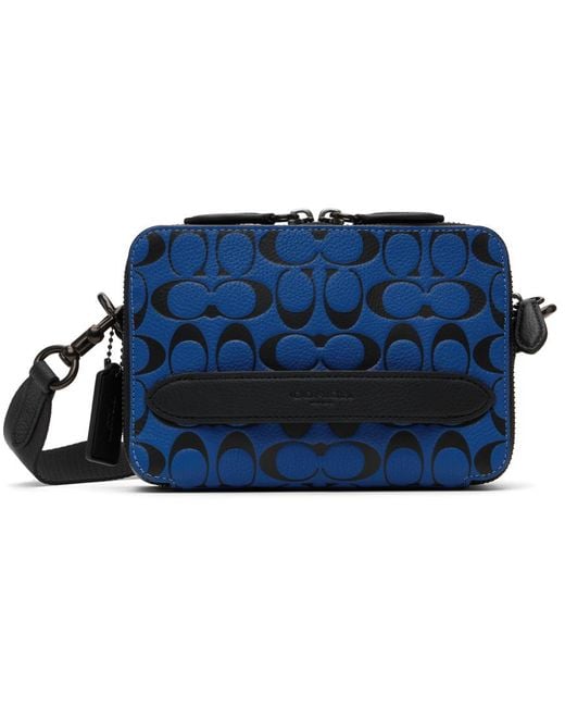 COACH Leather Blue Charter Crossbody Hybrid Messenger Bag for Men Lyst