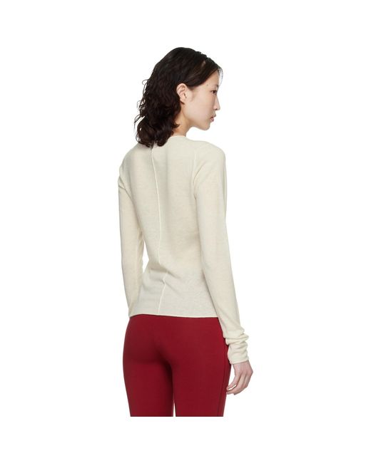 Skims Red Off- Featherweight Cashmere Long Sleeve T-Shirt