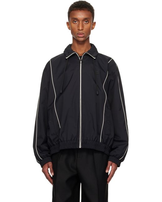 Lacoste Black Oversize Track Jacket for men