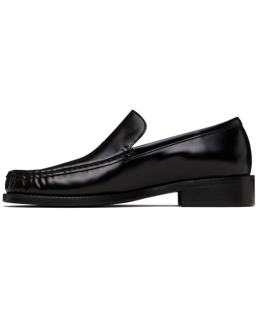 Acne Black Leather Loafers for men