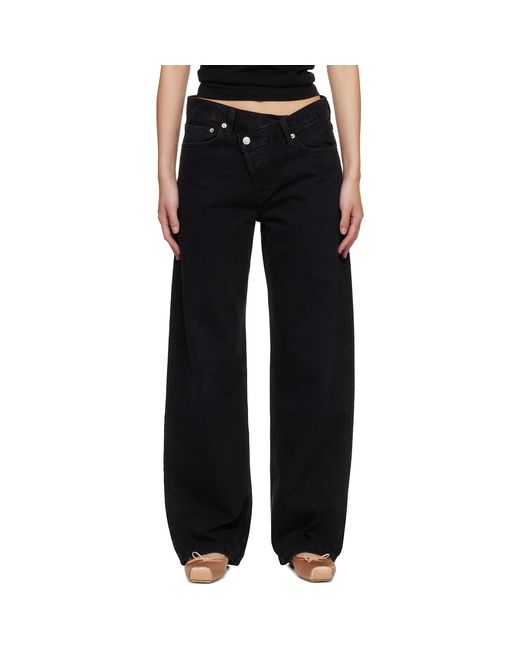 Agolde Black Arc Criss Cross Jeans