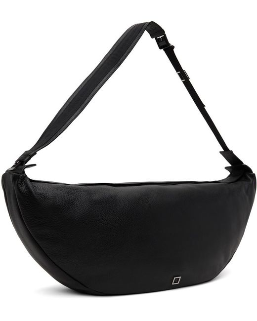 Wooyoungmi Black Large Moon Bag for men