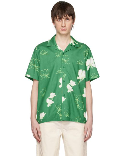 Saturdays NYC Green Sig Zane Edition Canty Mānoa Shirt for men