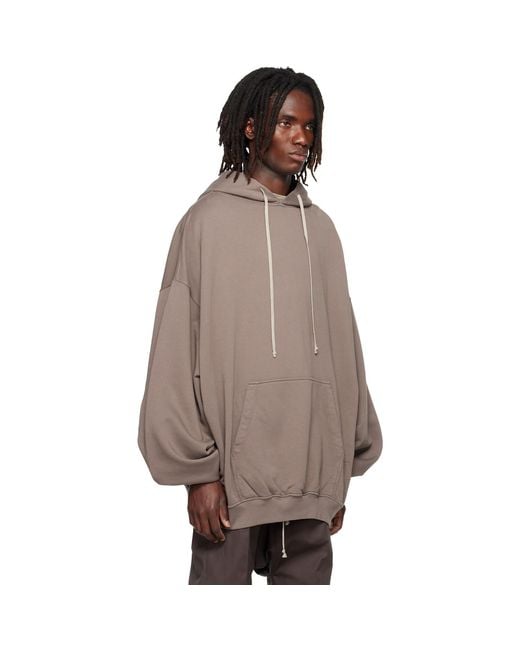 Rick Owens Brown Tower Hun Hoodie for men