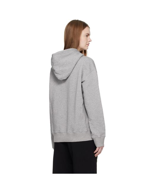 MM6 by Maison Margiela Gray Cotton Hoodie