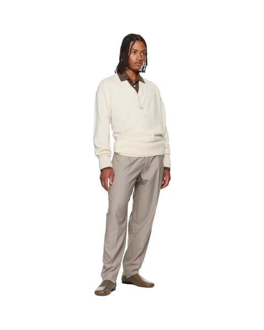 Lemaire Natural Wrap Cardigan for men