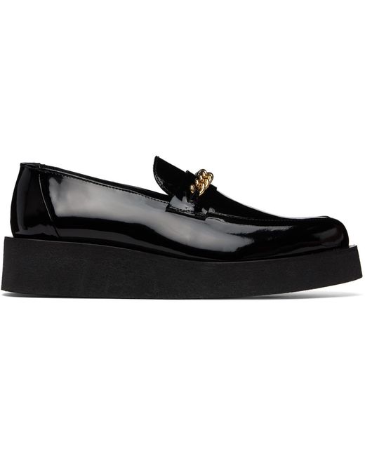 Ernest W. Baker Black Chain Creeper Loafers for men