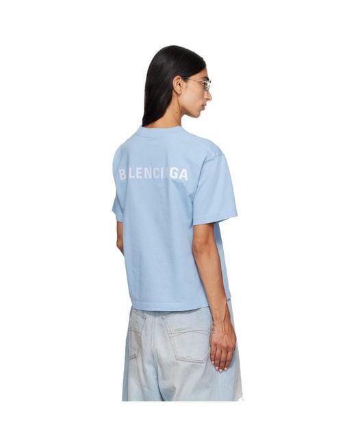 Balenciaga Blue Back Medium Fit T-Shirt