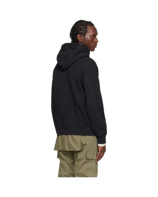 Parajumpers Black Elijah Fleece Hoodie for men